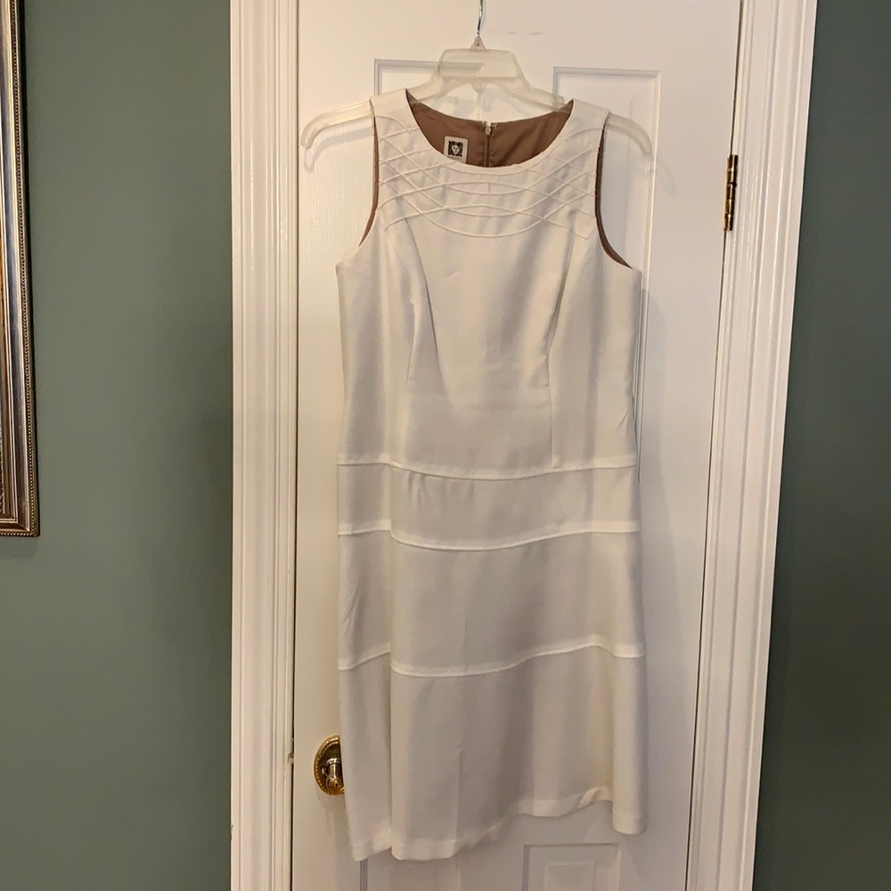 Anne Klein white linen dress